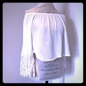 White off the shoulder top